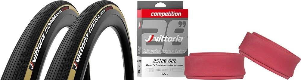 Vittoria Corsa Control G2.0 25-622 Juego De 2 + Competition Latex 25/28 Bicicletas De Carrera - Plegables | Bike-Discount