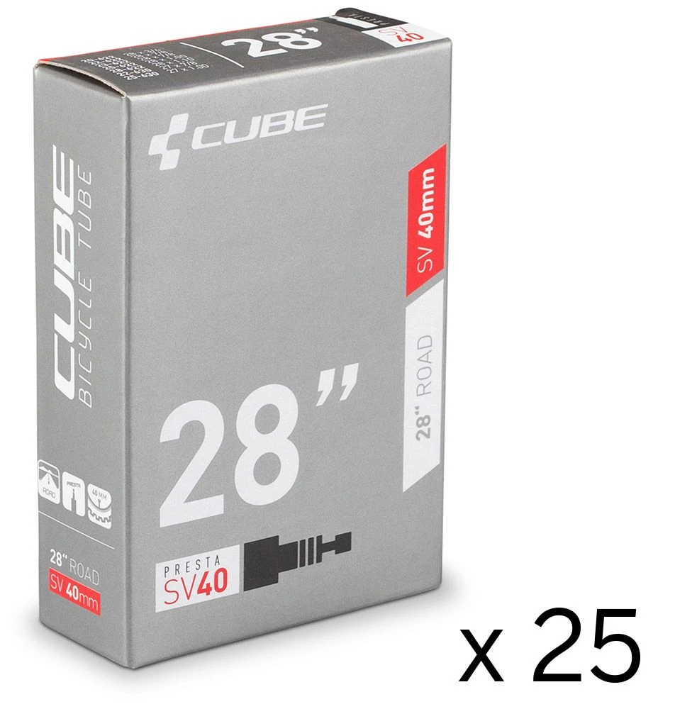 Cube Tubo De Carretera De 28" SV 40 Mm (paquete De Taller De 25 Piezas) Cámaras 28" | Bike-Discount